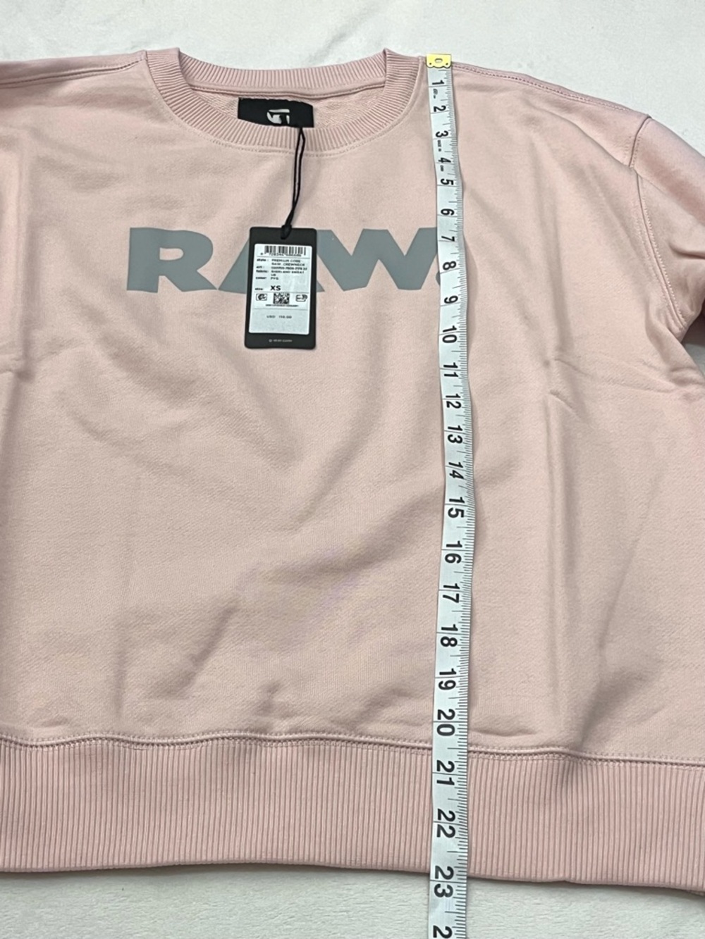 G-Star RAW Premium Core RAW Crewneck Women’s Light Pink Sherland Sweatshirt - Picture 12 of 16
